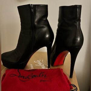 Christian Louboutin platform ankle booties, size 8